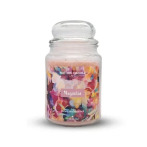 Candela Magnolia Giara Vetro - Grande 380 gr.